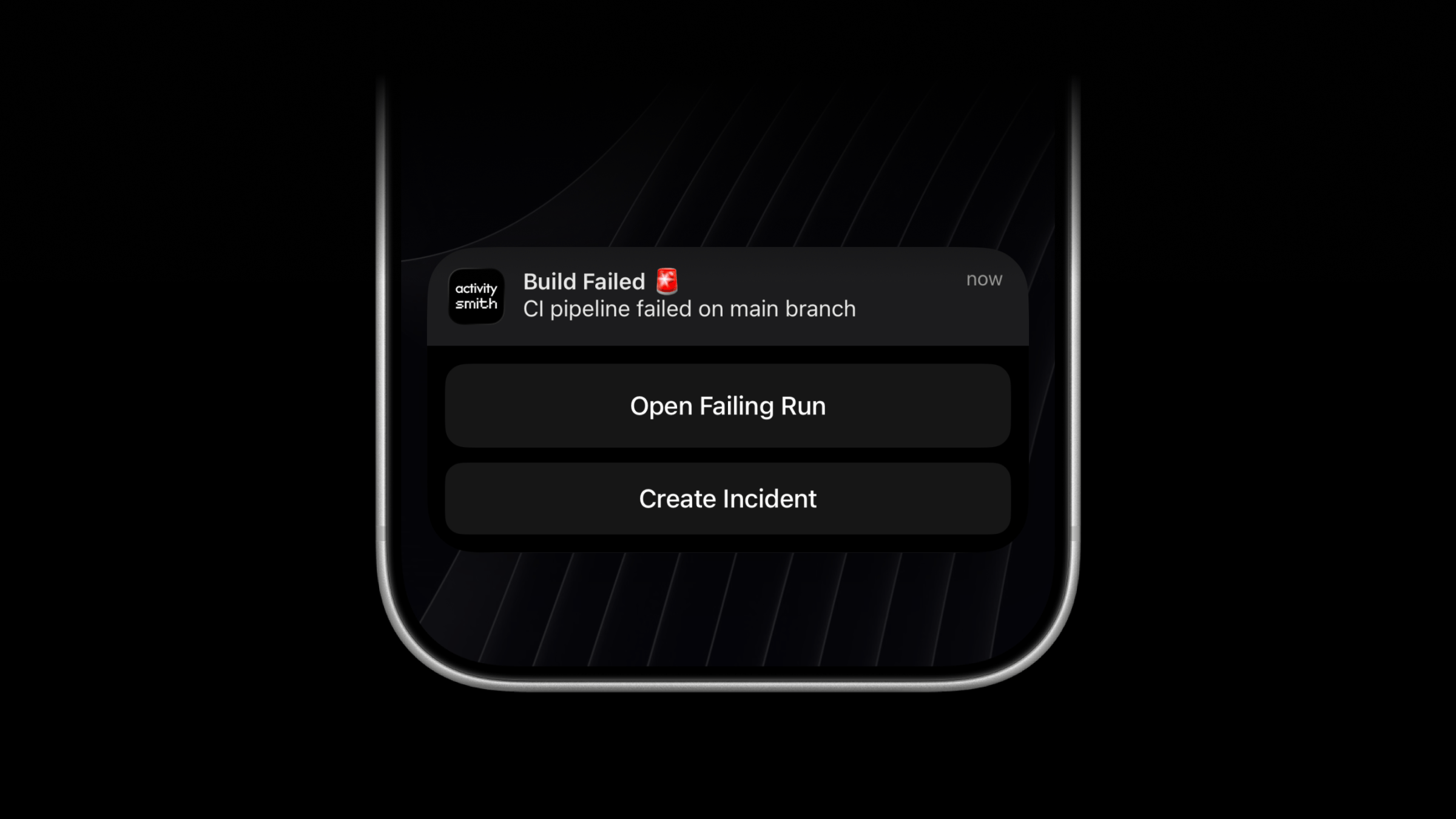 Actionable push notifications with tap redirection and long-press actions