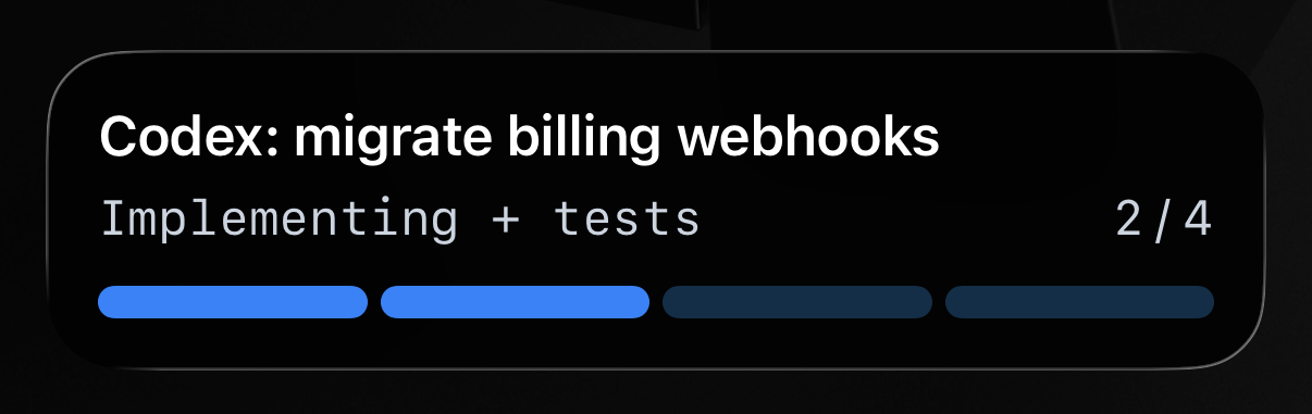 Agent live activity example