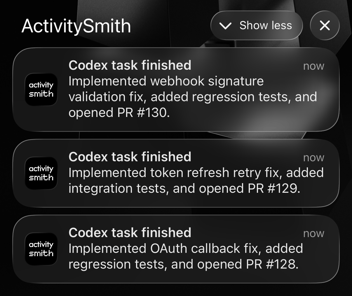 Agent notification example