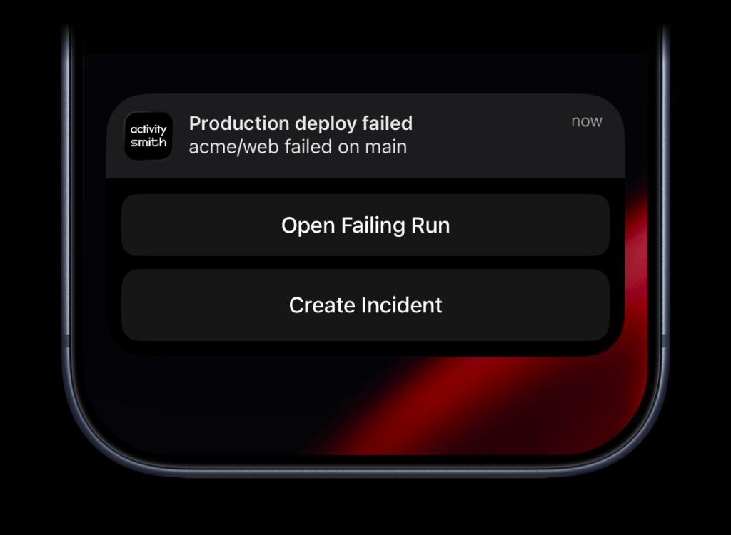 ActivitySmith deploy Push Notification with long-press actions on iPhone