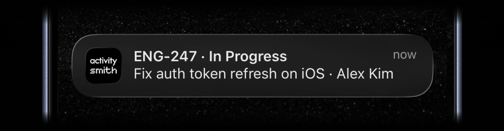 Linear issue push notification on iPhone