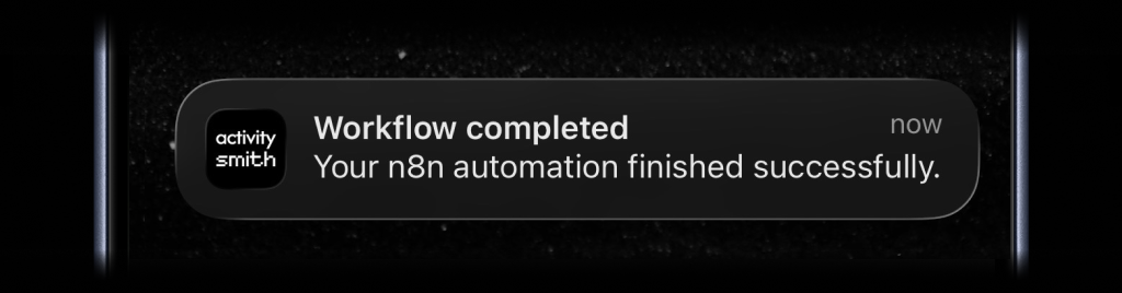 n8n workflow progress live activity