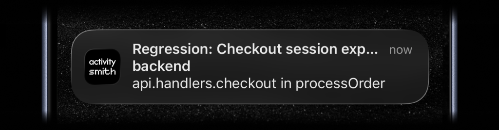 Sentry issue push notification on iPhone